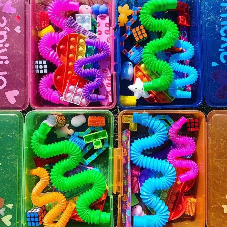 Calm Corner Box, Kid Fidget Kit | Sensory Toy, Emotional Regulation Support Therapist Classroom | Calm Down Kit Focus Quiet ADHD Anxiety
