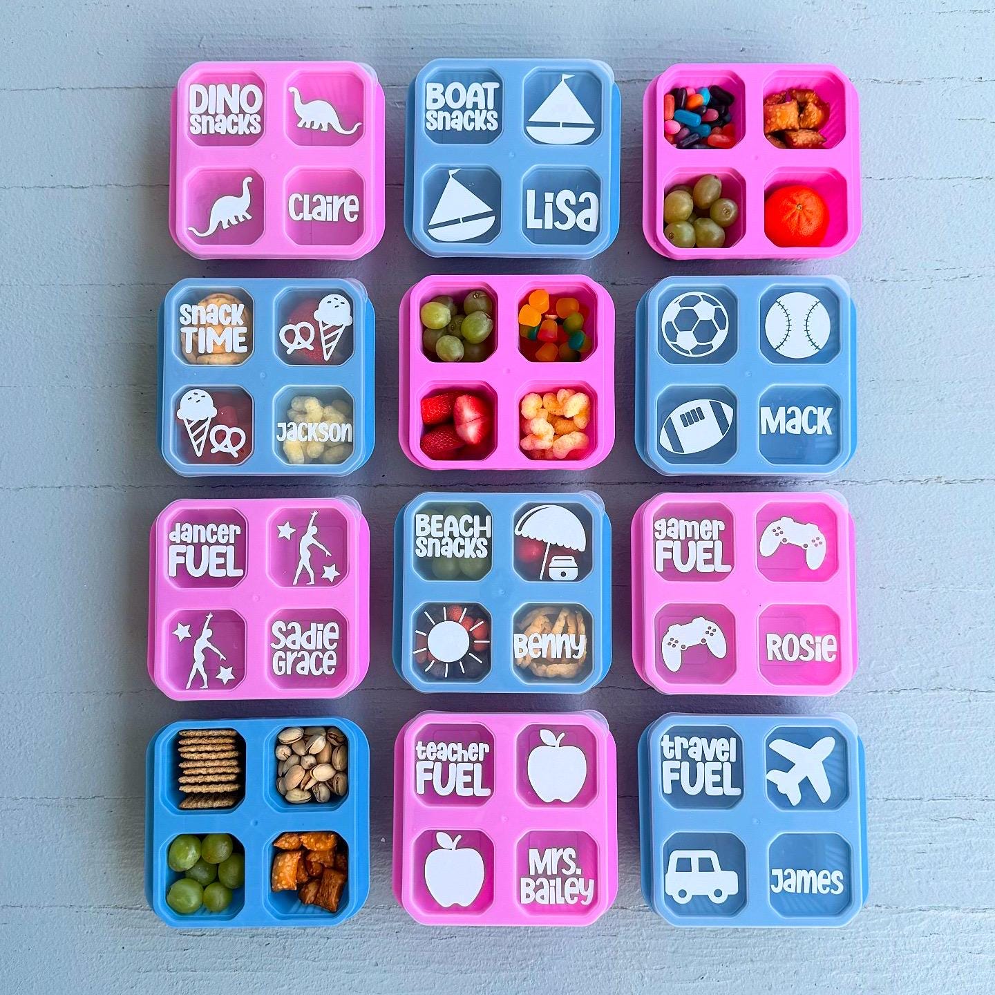 Dance Gymnastics Cheer Snack Box | Recital Competition Meet Team Gift Bulk | Girl Kid Gymnast Dancer Ballet Jazz Tumble Era Snack Storage