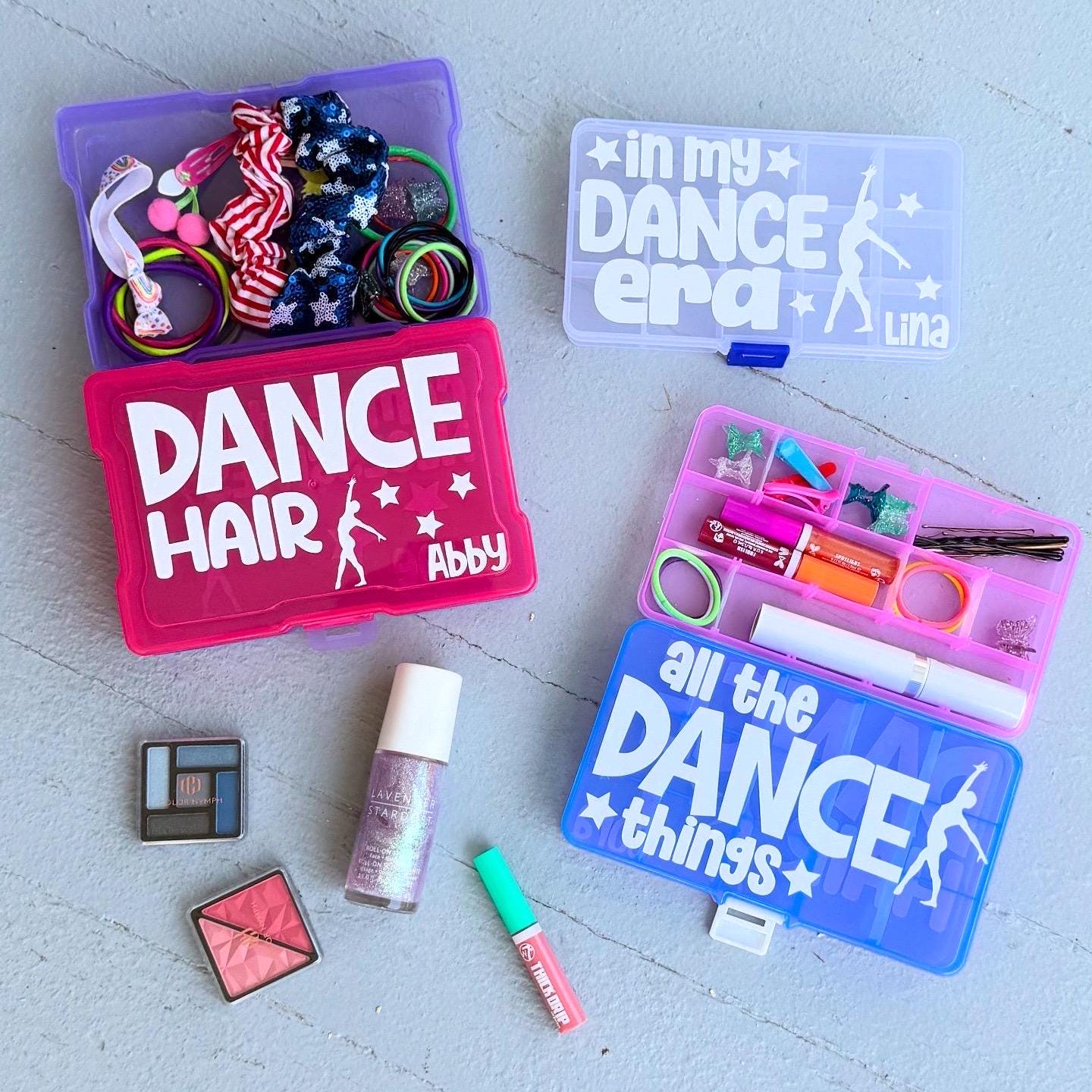 Dance Recital Hair Accessory Kit, Dancer Survival Kit | Gymnastics Cheer Competition Team Gift Bulk | Girl Kid Gymnast Ballet Tumble Storage
