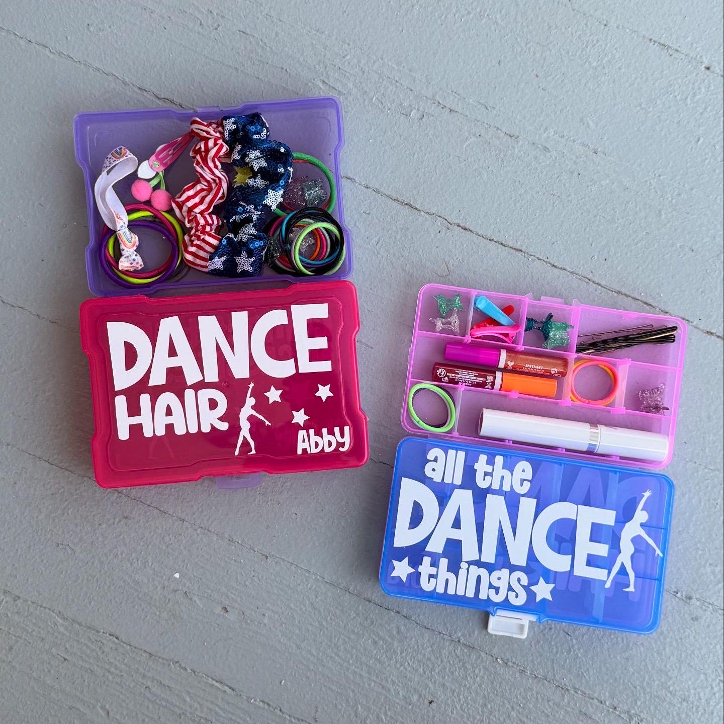 Dance Recital Hair Accessory Kit, Dancer Survival Kit | Gymnastics Cheer Competition Team Gift Bulk | Girl Kid Gymnast Ballet Tumble Storage