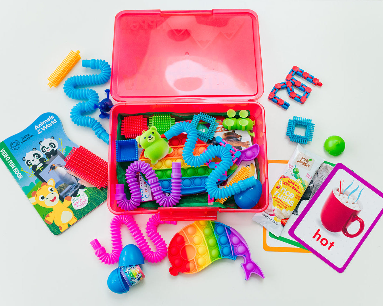 busy toddler tackle box Toddler Travel Busy Box Bright Blue