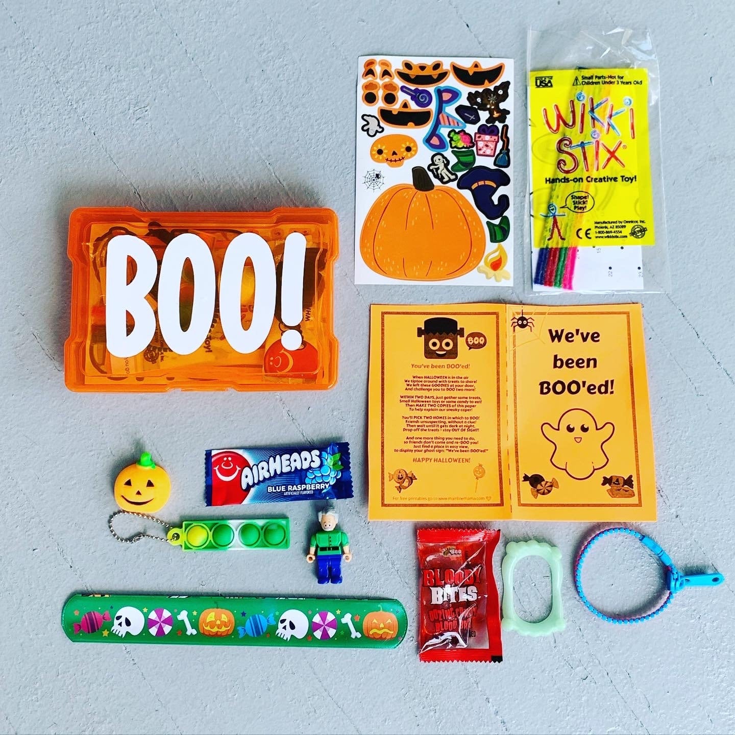 Halloween BOO Box (Mini) Pre-Filled | You've Been Booed Kid Gift | Cheap Class Party Favor | Toddler Tween Child Trick or Treat Bag Basket