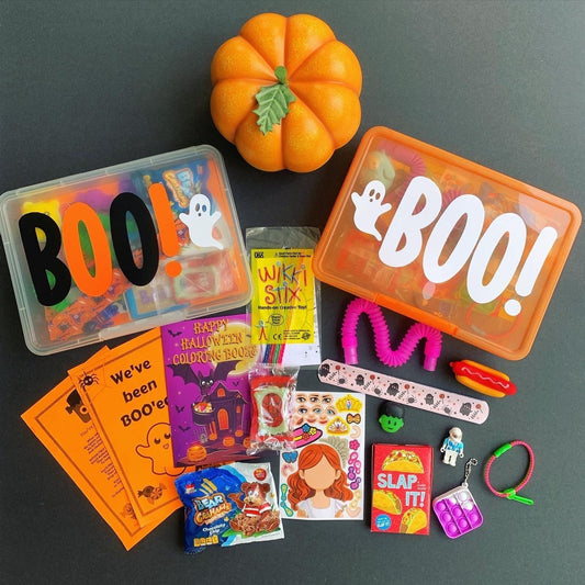 You've Been BOO'd - Pre-Filled Halloween BOO Box Gift for Kids | Neighbor, Friend, Toddler, Tween, Child Trick or Treat Bucket Basket Bag