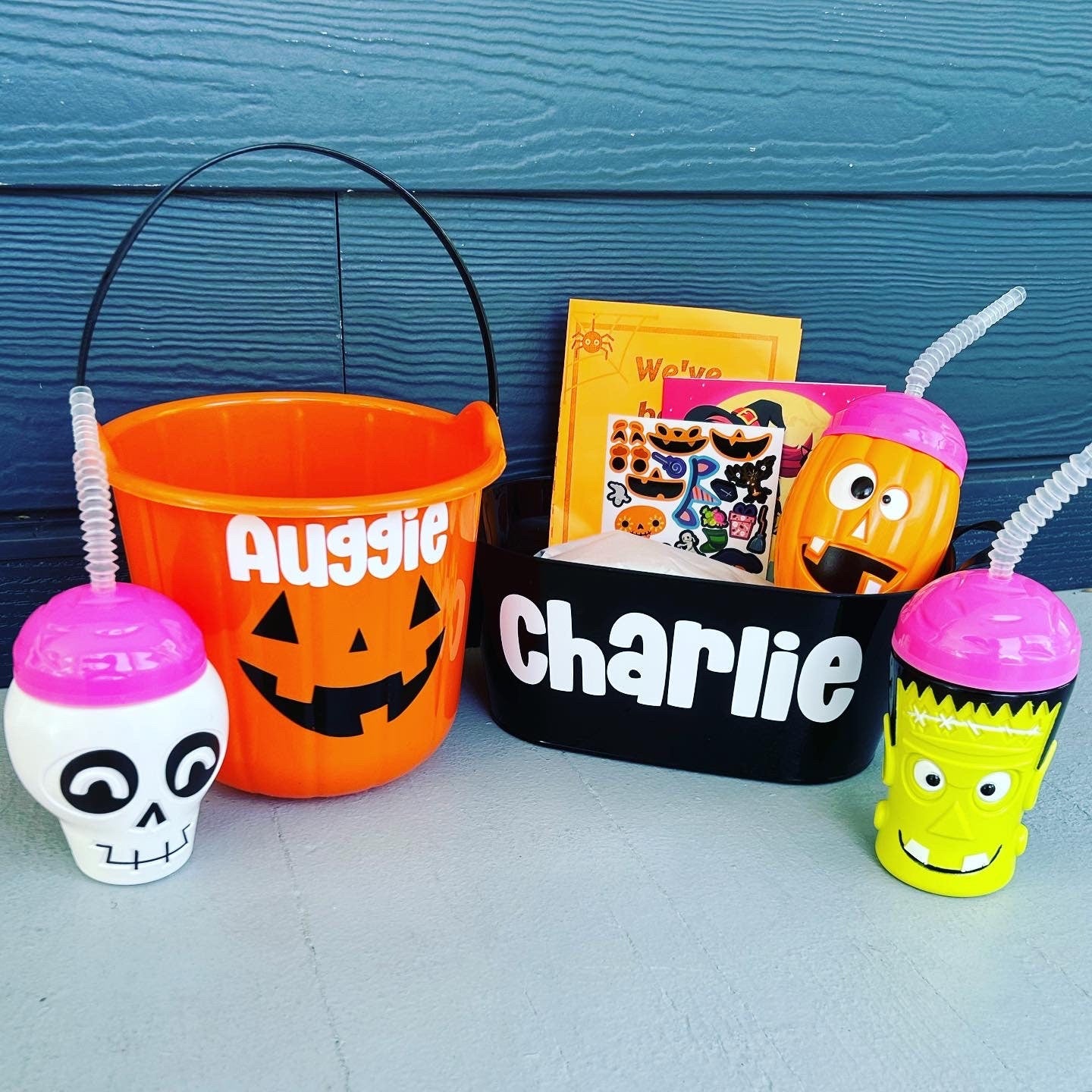 Trick-or-Treat Halloween Basket | Halloween BOO Bucket Personalized Gift | You've Been Booed | Kid Toddler Tween Child Bag Class Party Favor