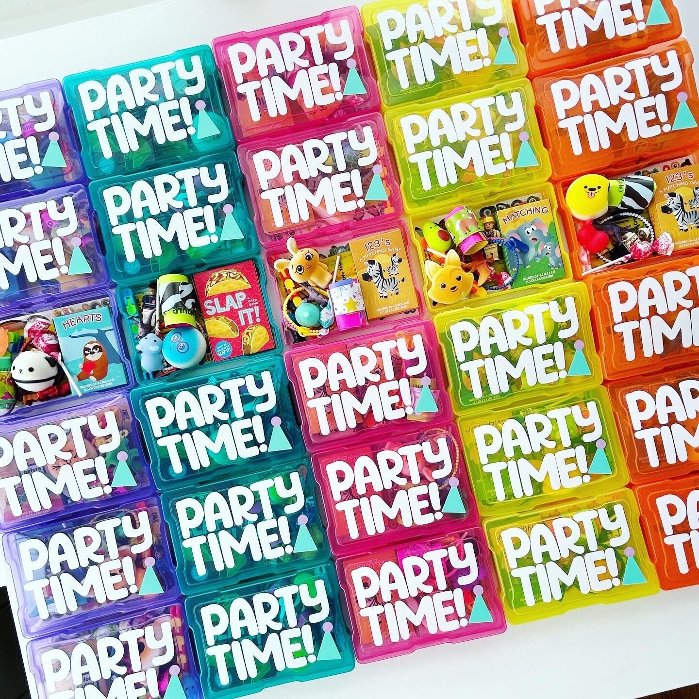 Party Favor Busy Boxes for Kids (Mini) | Pre-Assembled Rainbow Birthday Goodie Bags | Personalized Child Tween Toddler Kid Gift Kit Fidgets