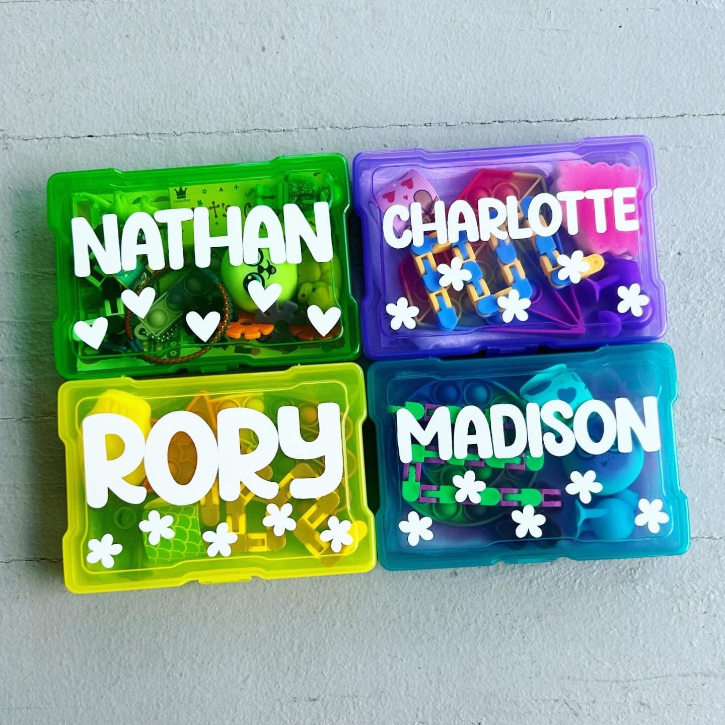 Party Favor Busy Boxes for Kids (Mini) | Pre-Assembled Rainbow Birthday Goodie Bags | Personalized Child Tween Toddler Kid Gift Kit Fidgets