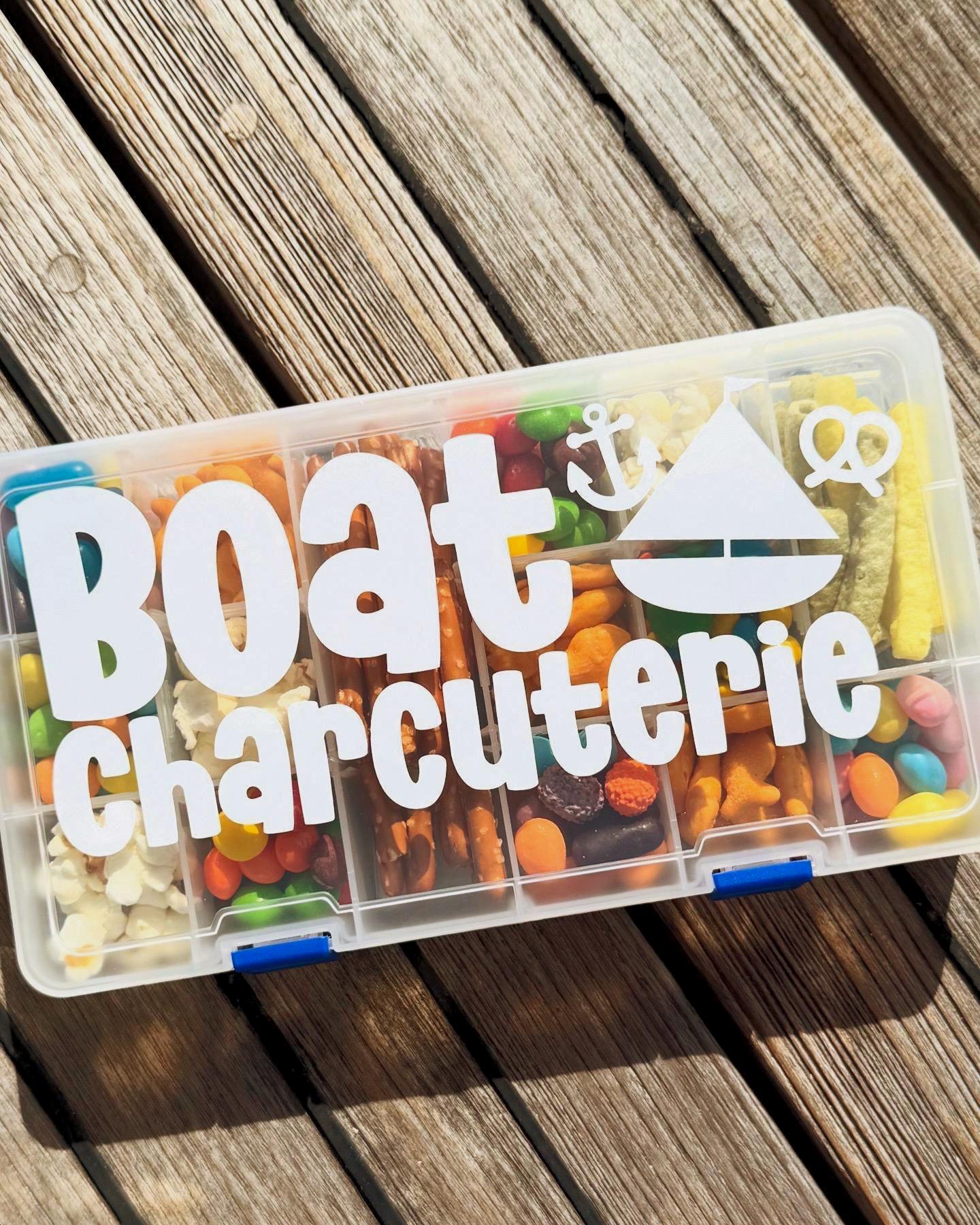 Boating Snack Box, Charcuterie Set | Cheese Board Food Storage Container Snackle Travel Cruise Sailing Nautical Adult Gift Lake Pool Beach