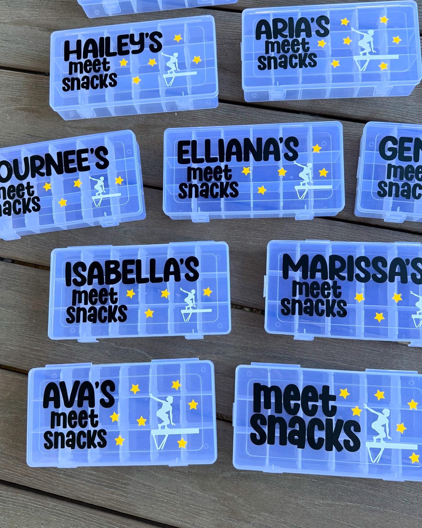 Dance Gymnastics Cheer Snack Box | Recital Competition Team Gift Bulk | Girl Kid Gymnast Dancer Ballet Meet Tumble Athlete Era Snack Storage