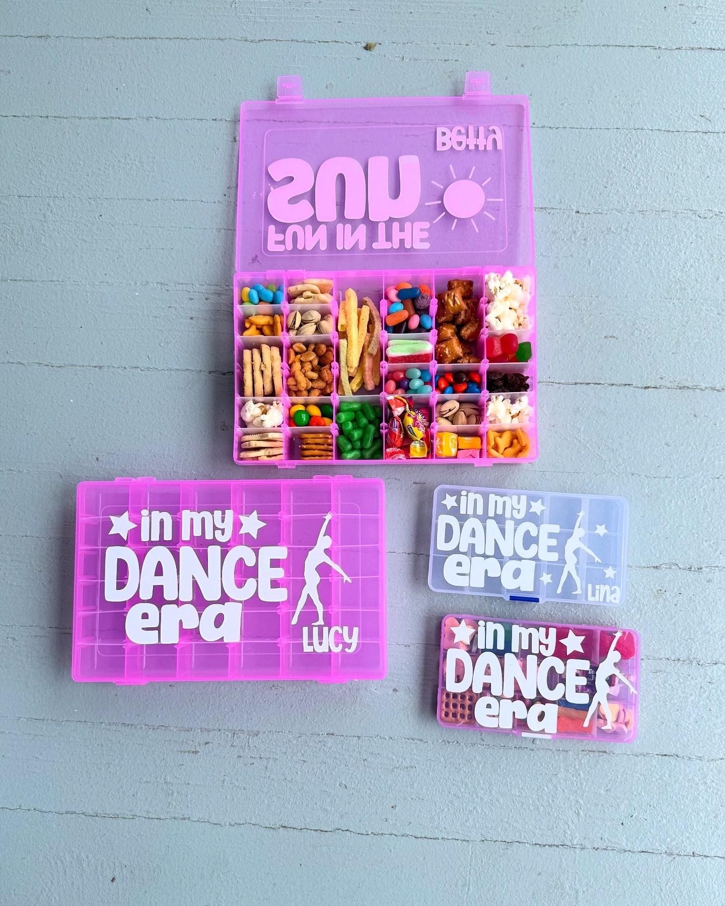 Dance Gymnastics Cheer Snack Box | Recital Competition Team Gift Bulk | Girl Kid Gymnast Dancer Ballet Meet Tumble Athlete Era Snack Storage
