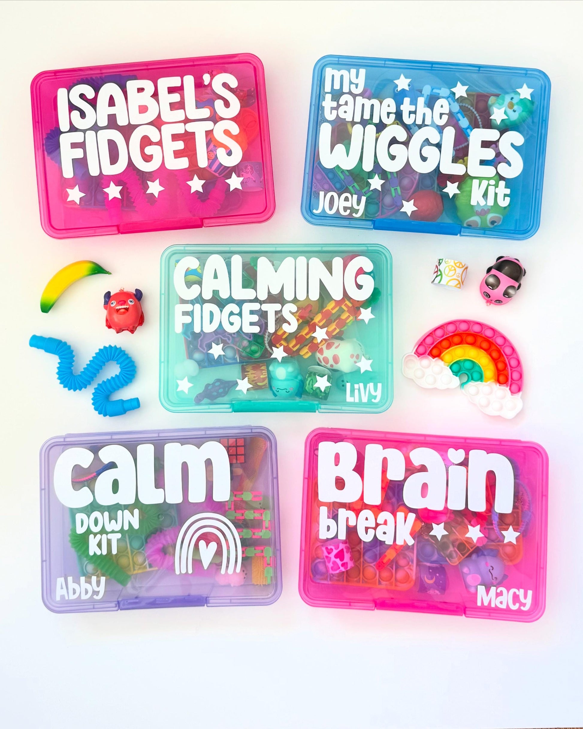 Calm Corner Box, Kid Fidget Kit | Sensory Toy, Emotional Regulation Support Therapist Classroom | Calm Down Kit Focus Quiet ADHD Anxiety