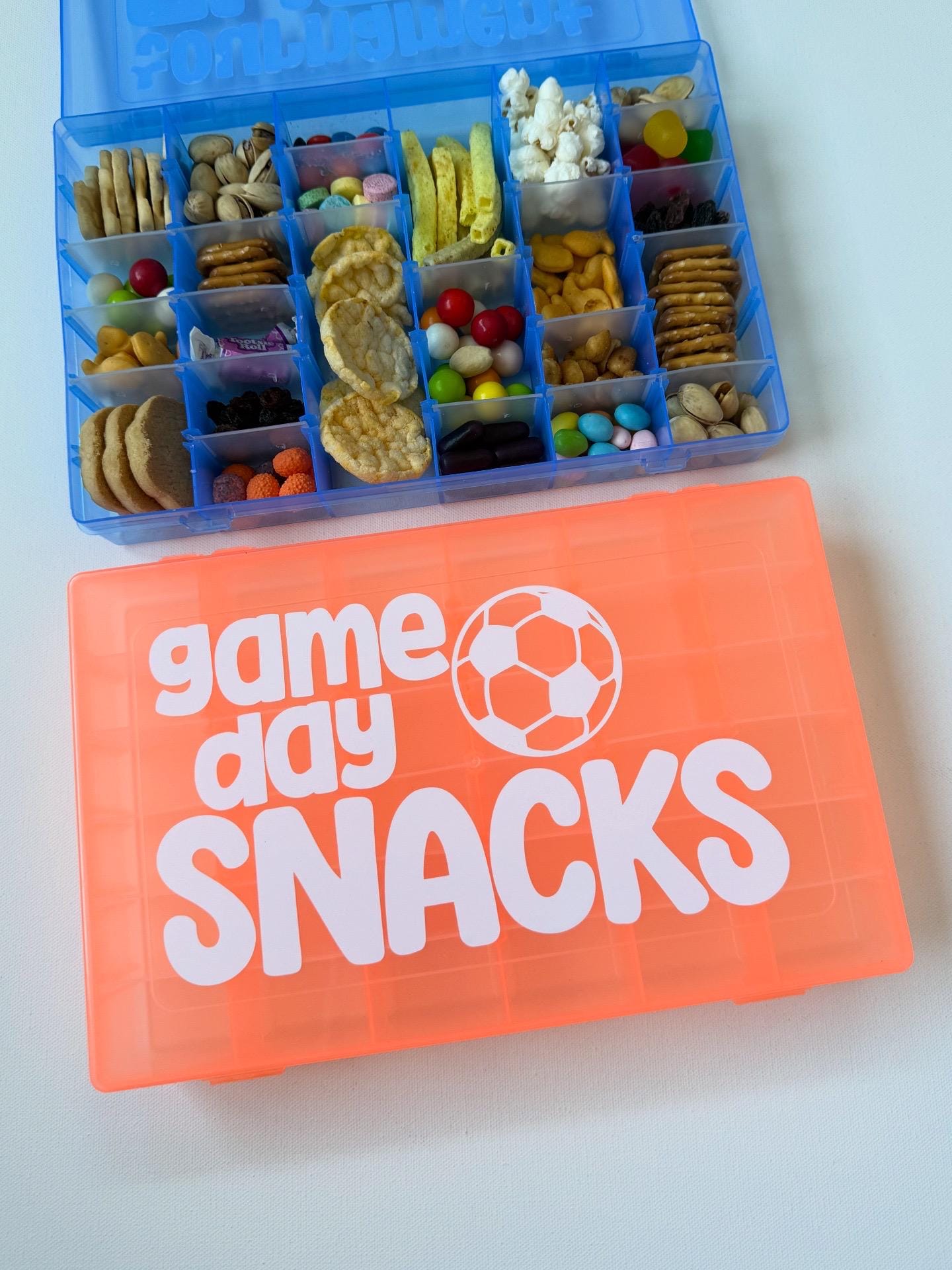 Soccer Snack Box | Sport Team Tournament Gift, Soccer Gift Girl Boy Mom, Practice Game Sibling Team Gift Bulk | Kid Athlete Snack Storage
