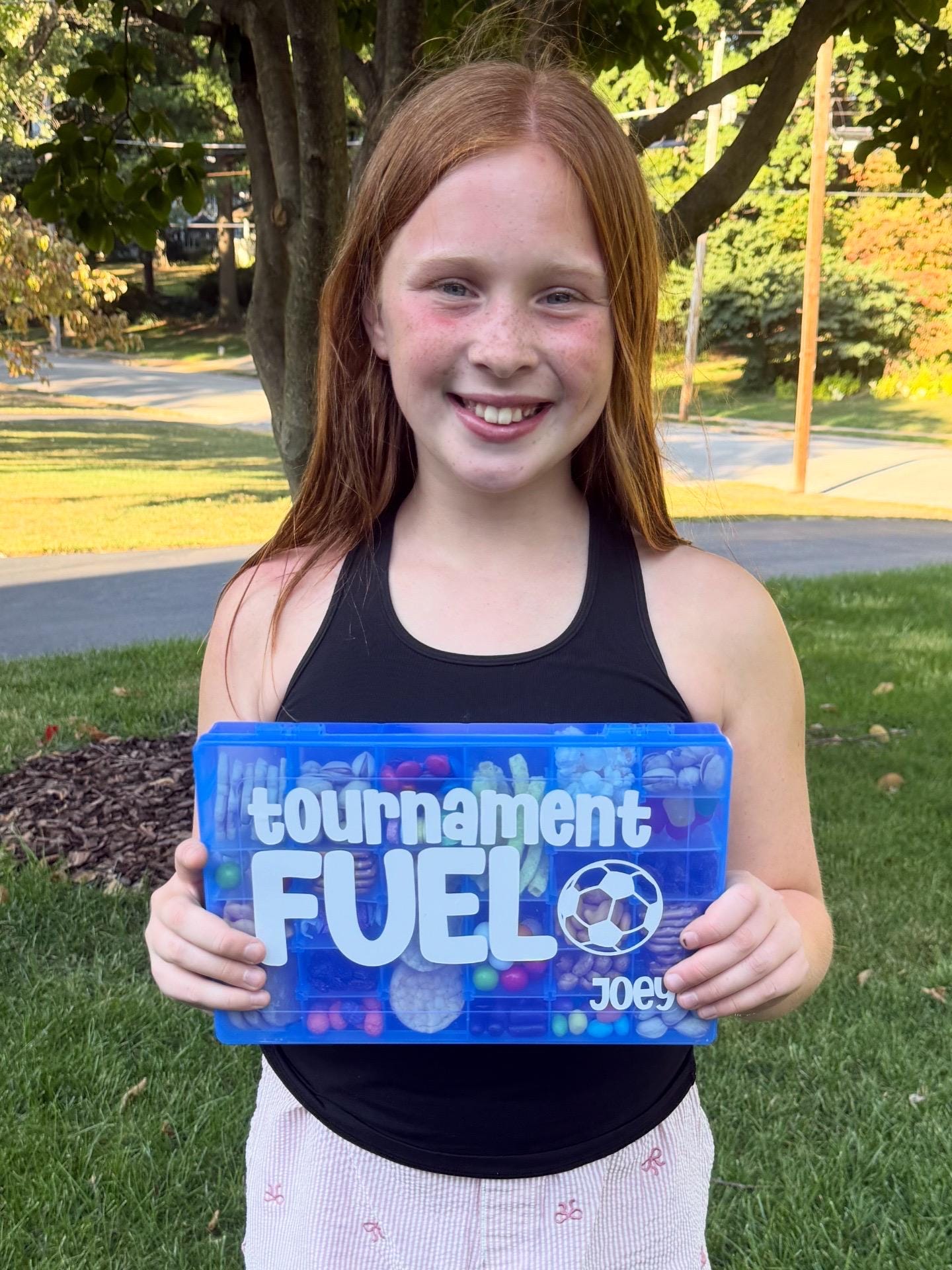 Soccer Snack Box | Sport Team Tournament Gift, Soccer Gift Girl Boy Mom, Practice Game Sibling Team Gift Bulk | Kid Athlete Snack Storage