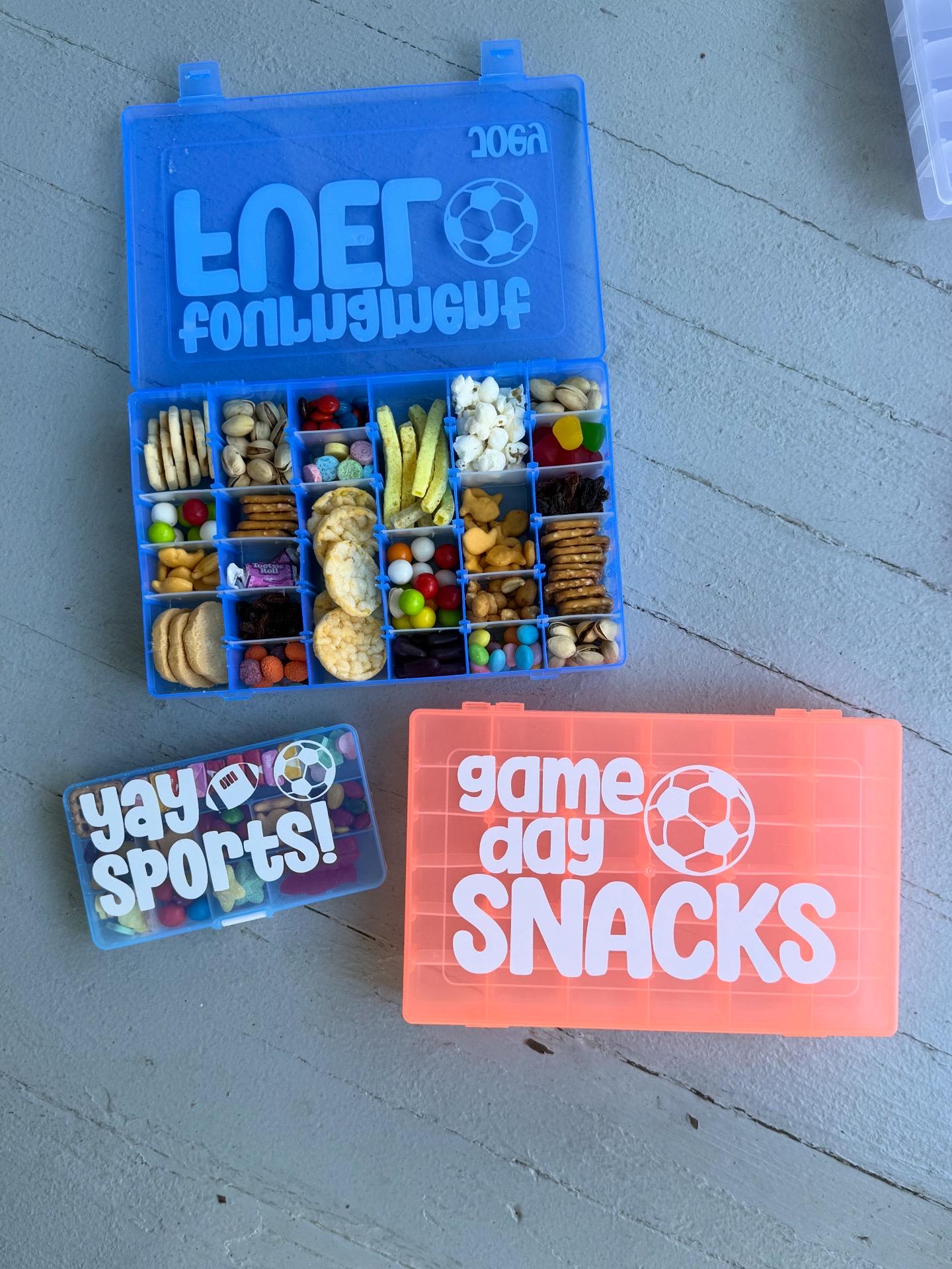 Soccer Snack Box | Sport Team Tournament Gift, Soccer Gift Girl Boy Mom, Practice Game Sibling Team Gift Bulk | Kid Athlete Snack Storage