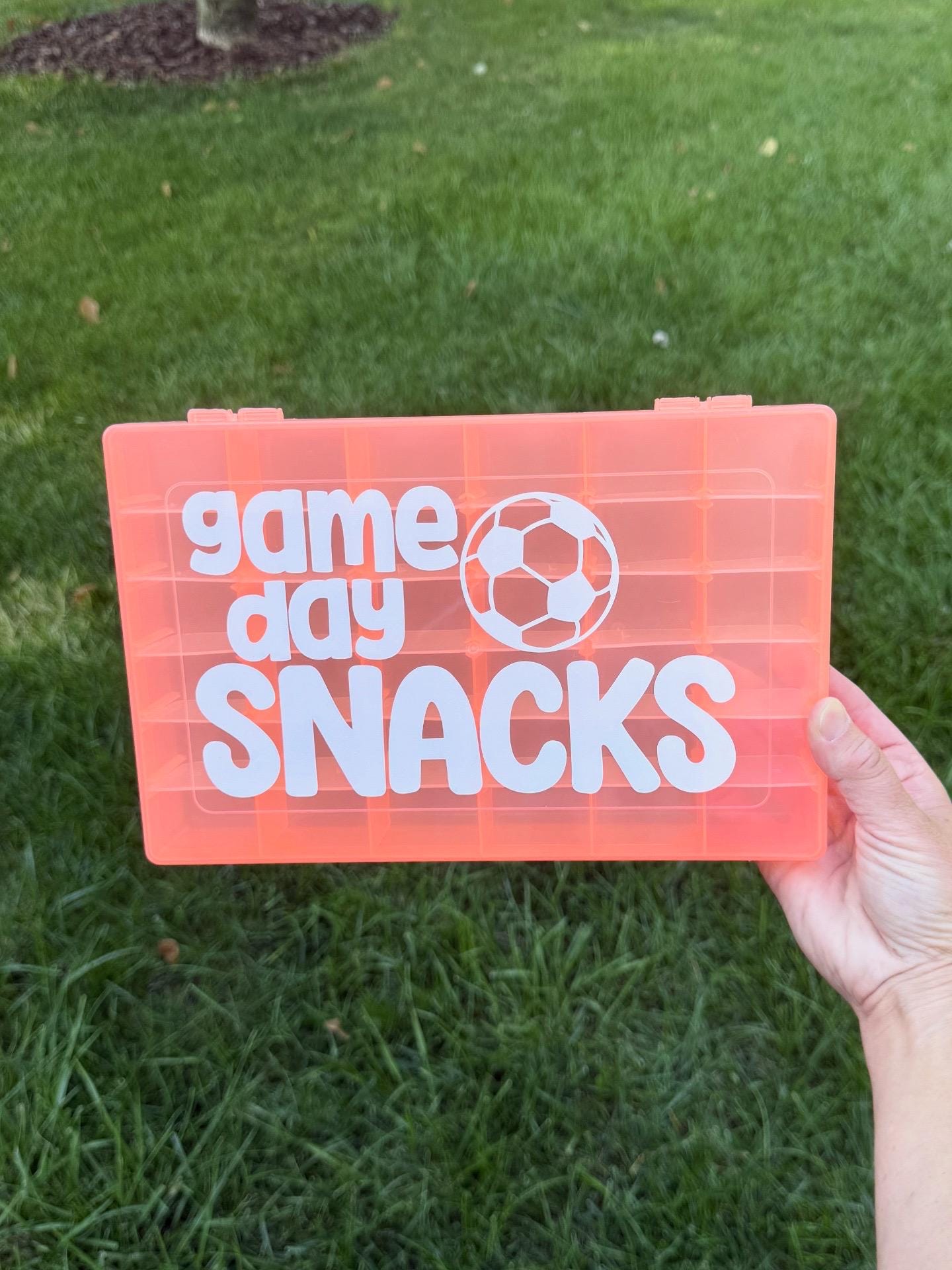 Soccer Snack Box | Sport Team Tournament Gift, Soccer Gift Girl Boy Mom, Practice Game Sibling Team Gift Bulk | Kid Athlete Snack Storage