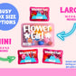 Wedding favor kits for kids shown in two different sizes.