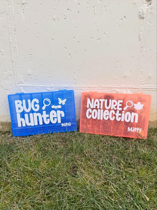 Nature Collection Box, Gem Rock Storage, Bug Seashell Shell Collector, Hiking Camping Adventure Beach Outdoor Summer Kid Treasure Explorer