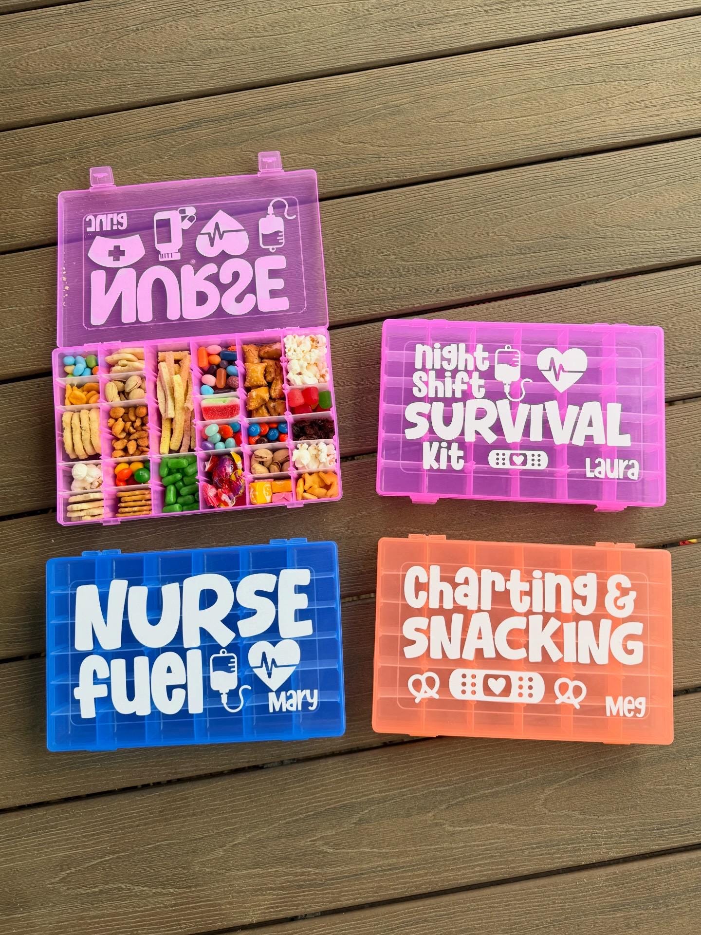 Nurse Snack Box | Healthcare Worker Gift Idea Care Package | Nursing Fuel Box | RN, Appreciation, Nursing Student, Nurse Week Gift for Her