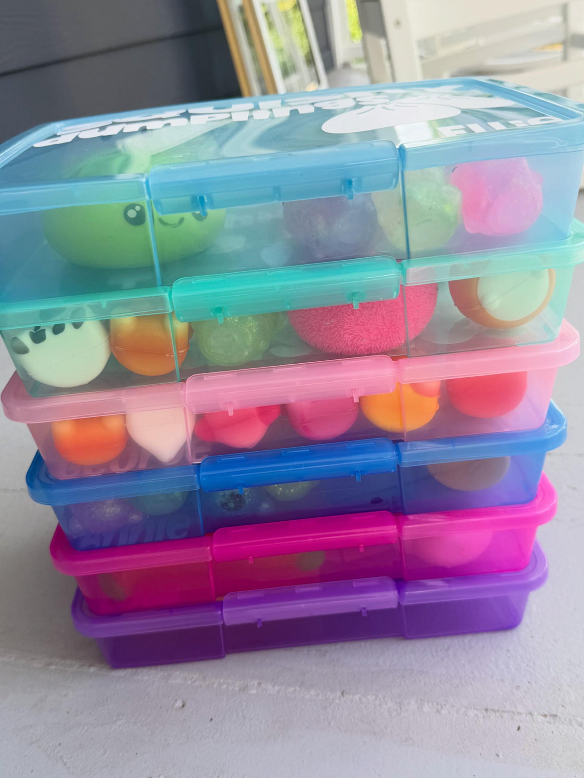 Personalized Squishy Storage Box, Butter Mystery Dumpling Squishy Toy Organizer Squishy Collection Holder Fidget Sensory ADHD Anxiety 2+3=WE