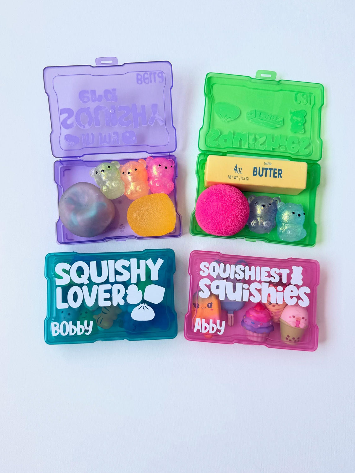Squishy Party Favor Box, Squishy Birthday Party Goodie Bag, Kid Squishies Gift No Junk Favor Party Supplies Kid Personalize Era Tween Fidget