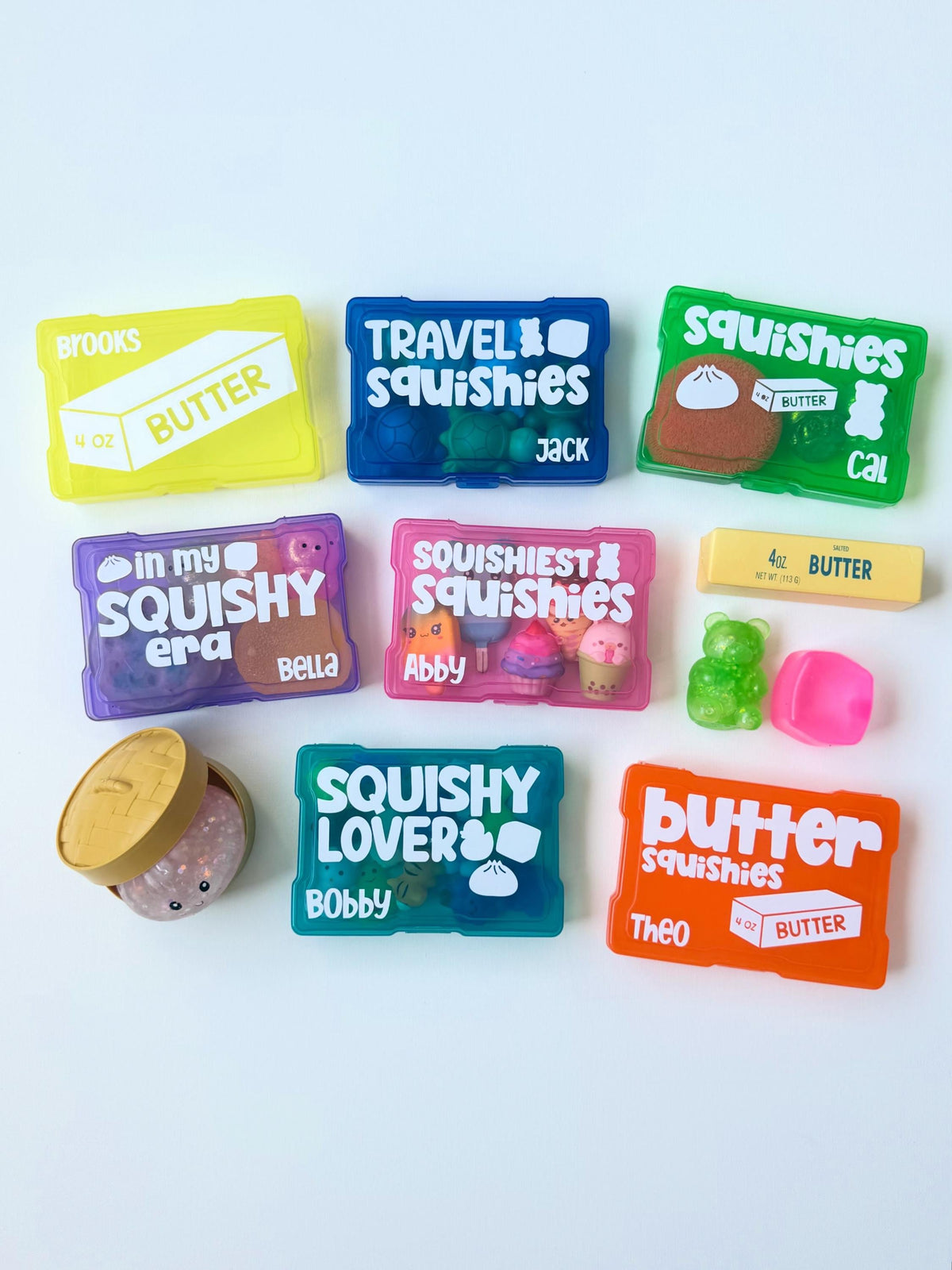 Squishy Party Favor Box, Squishy Birthday Party Goodie Bag, Kid Squishies Gift No Junk Favor Party Supplies Kid Personalize Era Tween Fidget