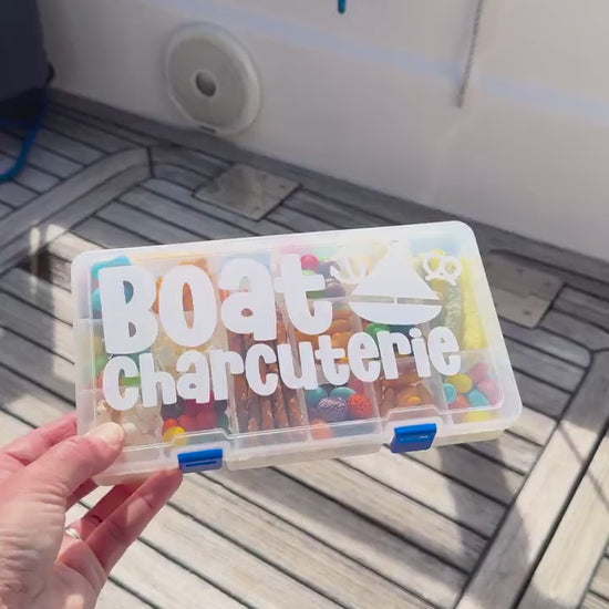 Boating Snack Box, Charcuterie Set | Cheese Board Food Storage Container Snackle Travel Cruise Sailing Nautical Adult Gift Lake Pool Beach