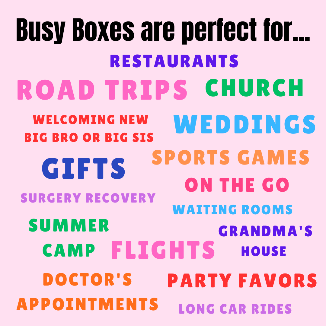 Travel Activity Box Kids Toddler Baby, Kids Busy Box, Toddler Busy Box,  Baby Busy Box, Car and Plane Activities, Travel Kit, Vacation Kids 